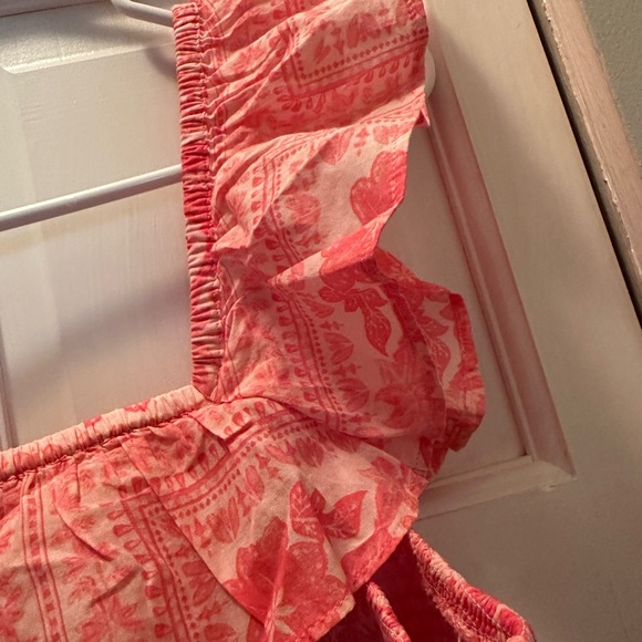 NWT VINEYARD VINES SMOCKED RUFFLE DRESS SIZE M CORA TILE MEDIUM - Picture 6 of 11